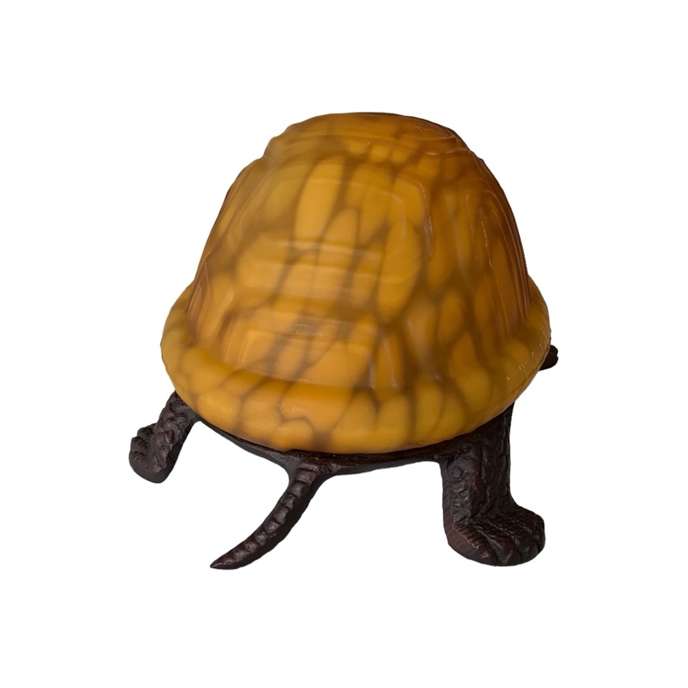 Vintage 90’s Meyda Tiffany Amber Turtle Light (Baby Nightlight Nursery Tortoise) - Picture 3 of 12